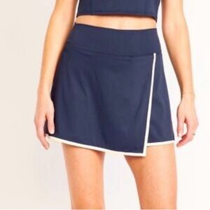 Old Navy Active Powersoft Go-Dry High-Rise Skort Navy Blue XL Built-In Shorts